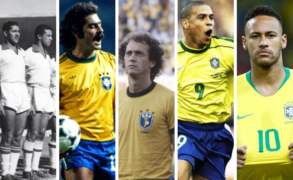O uniforme do Brasil nas Copas