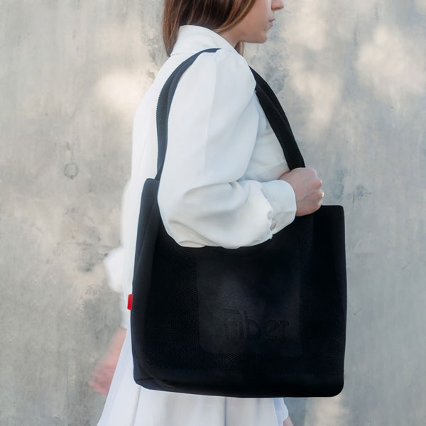Detalhe da malha da Blow Bag