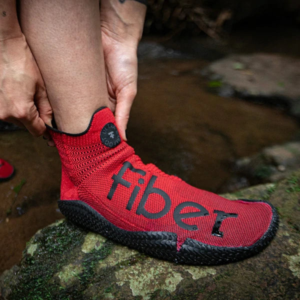 Sapatilha Barefoot Trail na caminhada