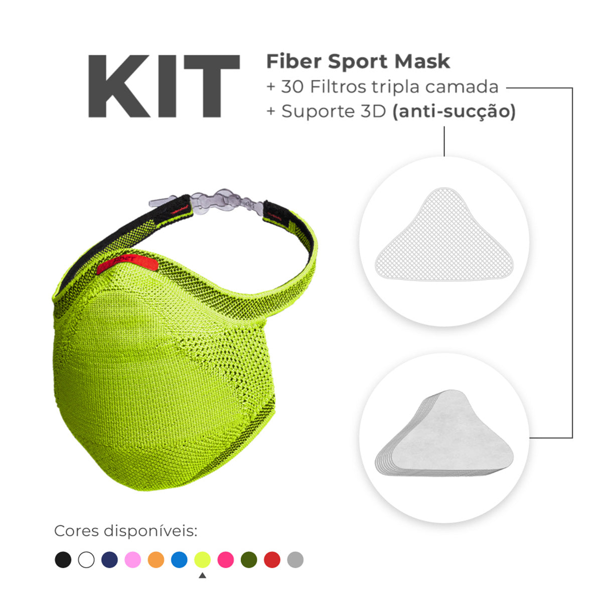 M scara Fiber Sport Leve 3 Pague 2