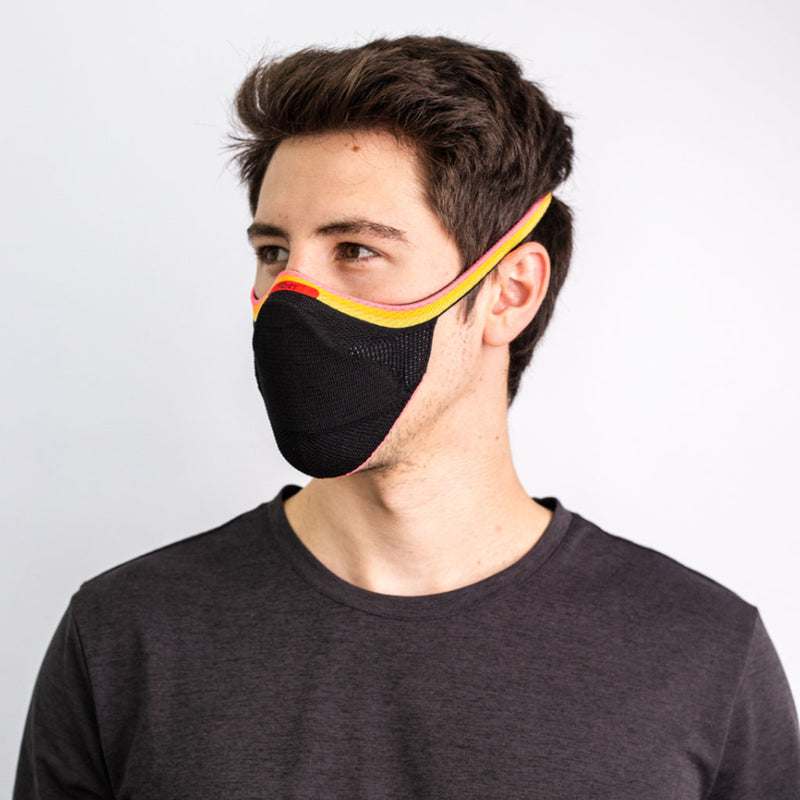 Kit Máscara FIBER SPORT PRIDE Preta + 30 Filtros de Proteção + Suporte